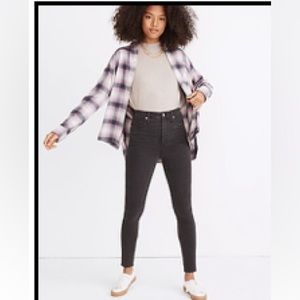Madewell 11” High Rise Skinny in Lunar Wash waist 27